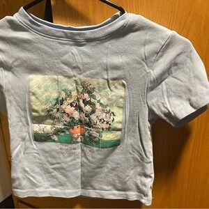 Primark Kids Light Blue Floral Graphic Tee